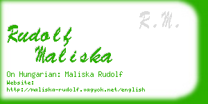 rudolf maliska business card